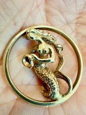 14k gold mermaid charm or pendant